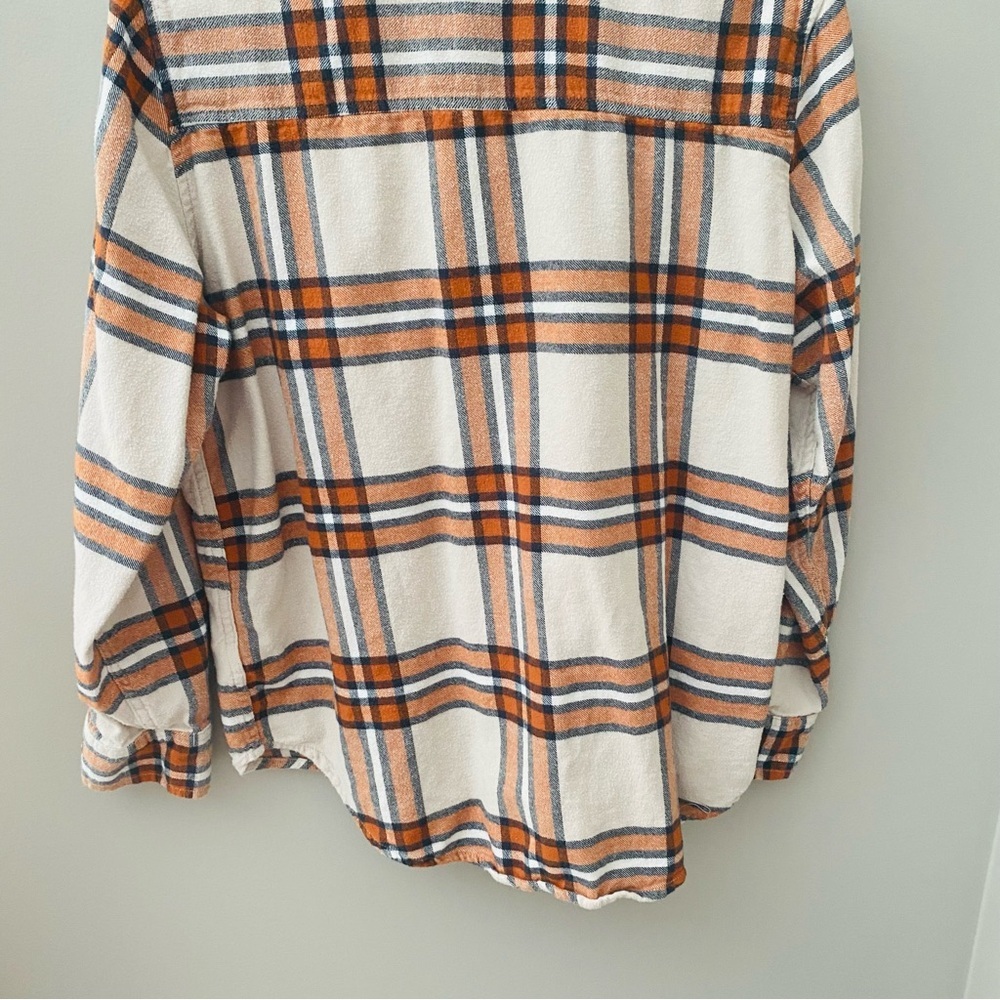 Universal Thread Button Up Flannel Top Cream/Oran… - image 8